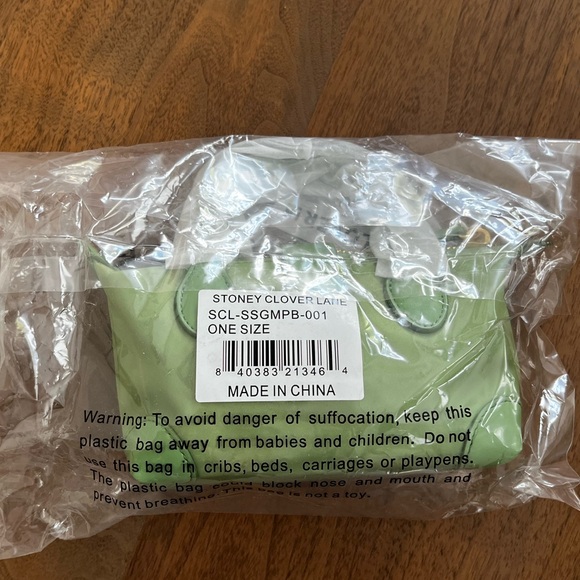 NWT STONEY CLOVER LN Pouchette Green Nylon Crossbody Bag - Picture 3 of 4